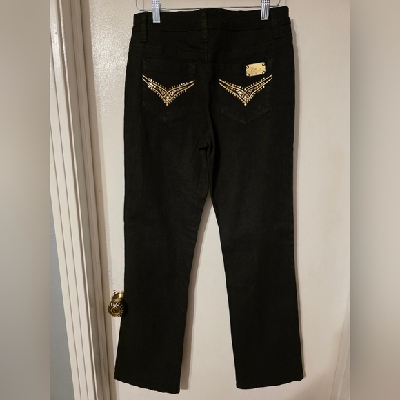 DG2 Diane Gilman Women's Size 4 Black Denim Bootcut Jeans - Picture 2 of 4